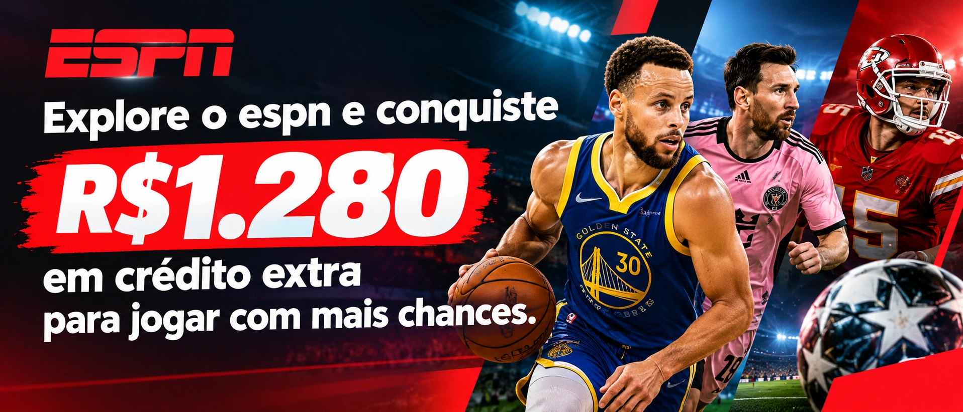 Interface do espn em versão mobile para acesso e uso no celular
